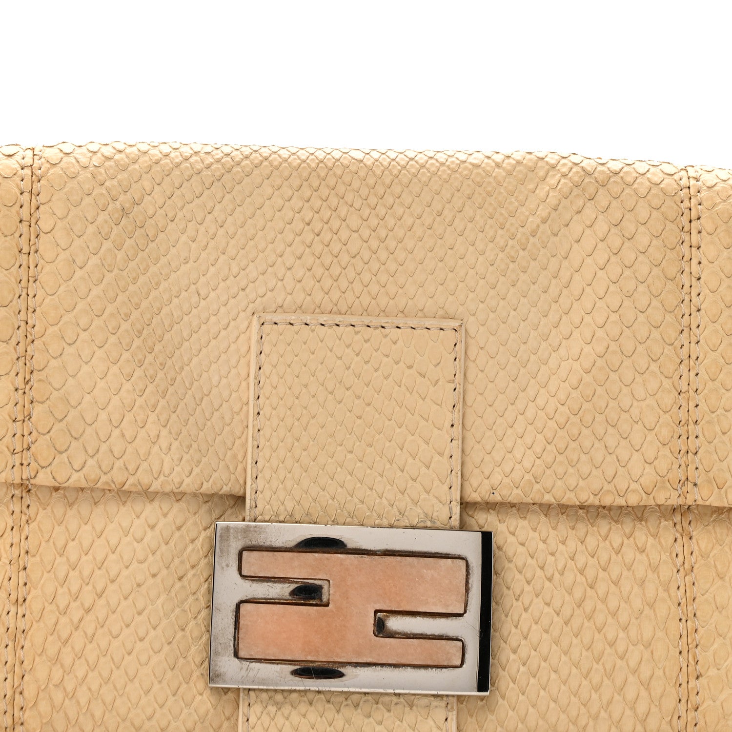 Fendi Snakeskin Baguette Light Beige 8 of 16