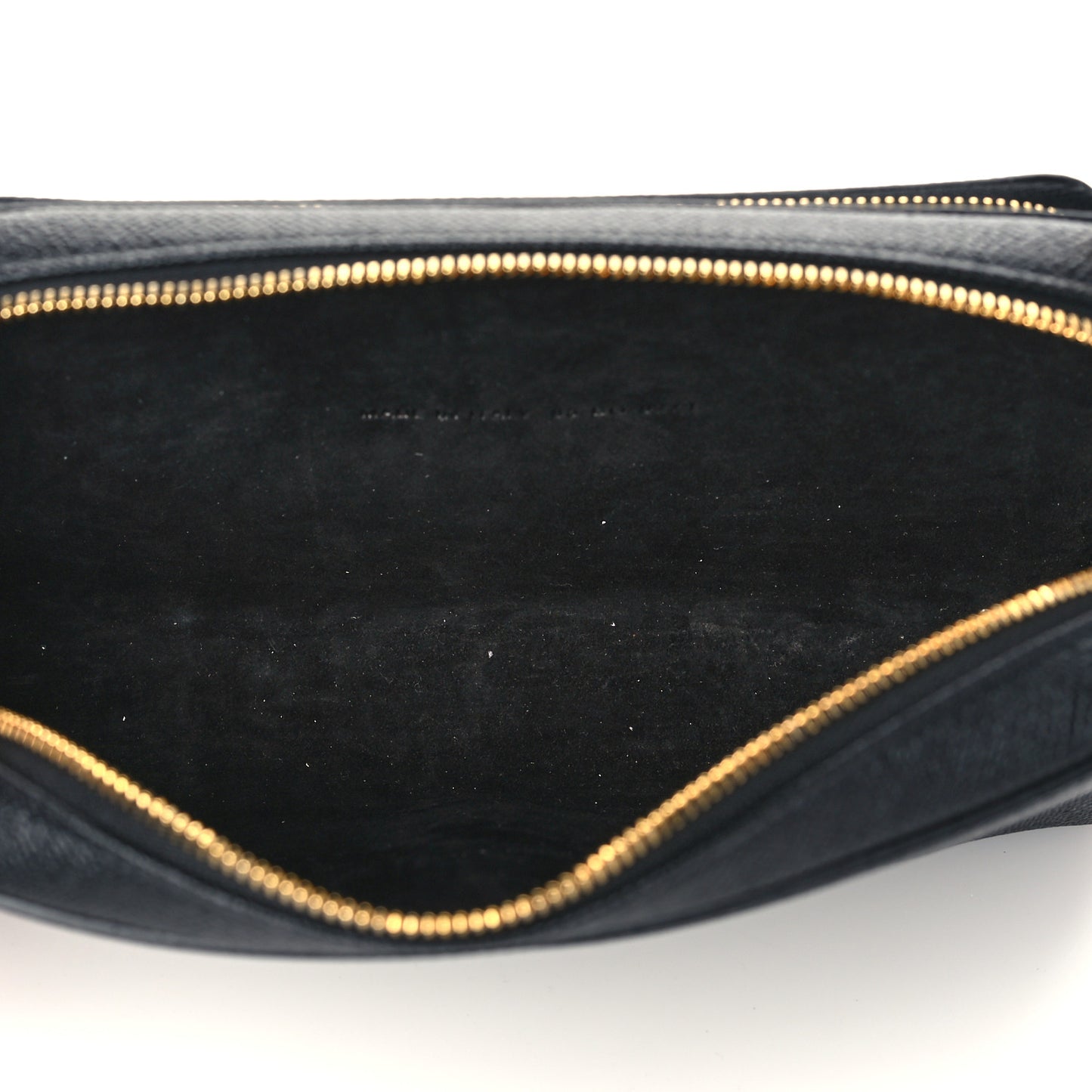 Grained Calfskin Caro Double Pouch Black