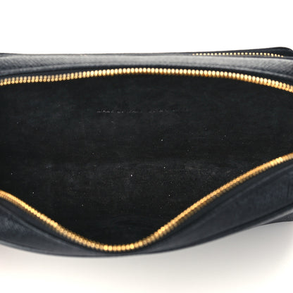 Christian Dior Grained Calfskin Caro Double Pouch Black 4 of 6