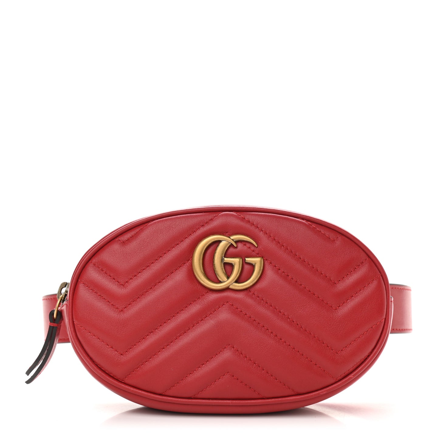 Calfskin Matelasse GG Marmont Belt Bag 75 30 Hibiscus Red