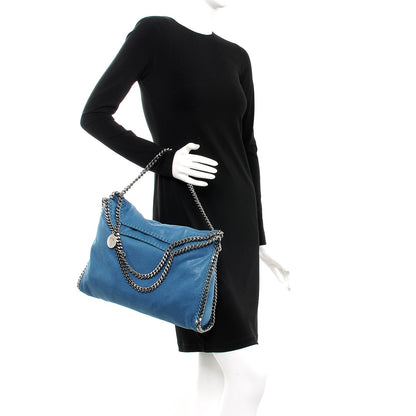 Stella McCartney Shaggy Deer Falabella Fold Over Tote Blue 2 of 7