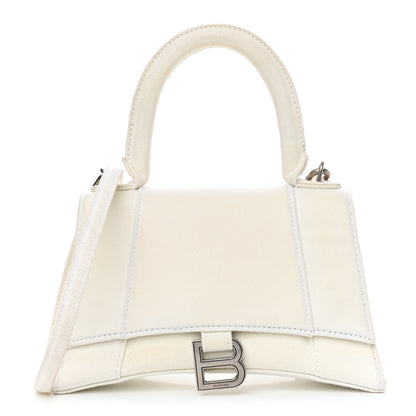 Balenciaga Cotton Canvas Small Hourglass Top Handle Bag White 1 of 18