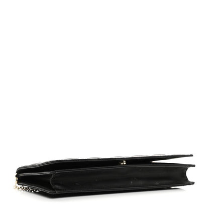 Christian Dior Lambskin Cannage Lady Dior Convertible Clutch Black 4 of 9