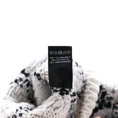 Chanel Cashmere Blend CC Fingerless Gloves Beige White Black 4 of 4
