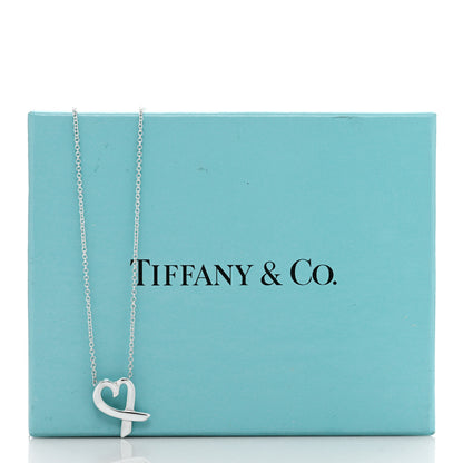 Tiffany Sterling Silver Paloma Picasso Loving Heart Pendant Necklace 5 of 5