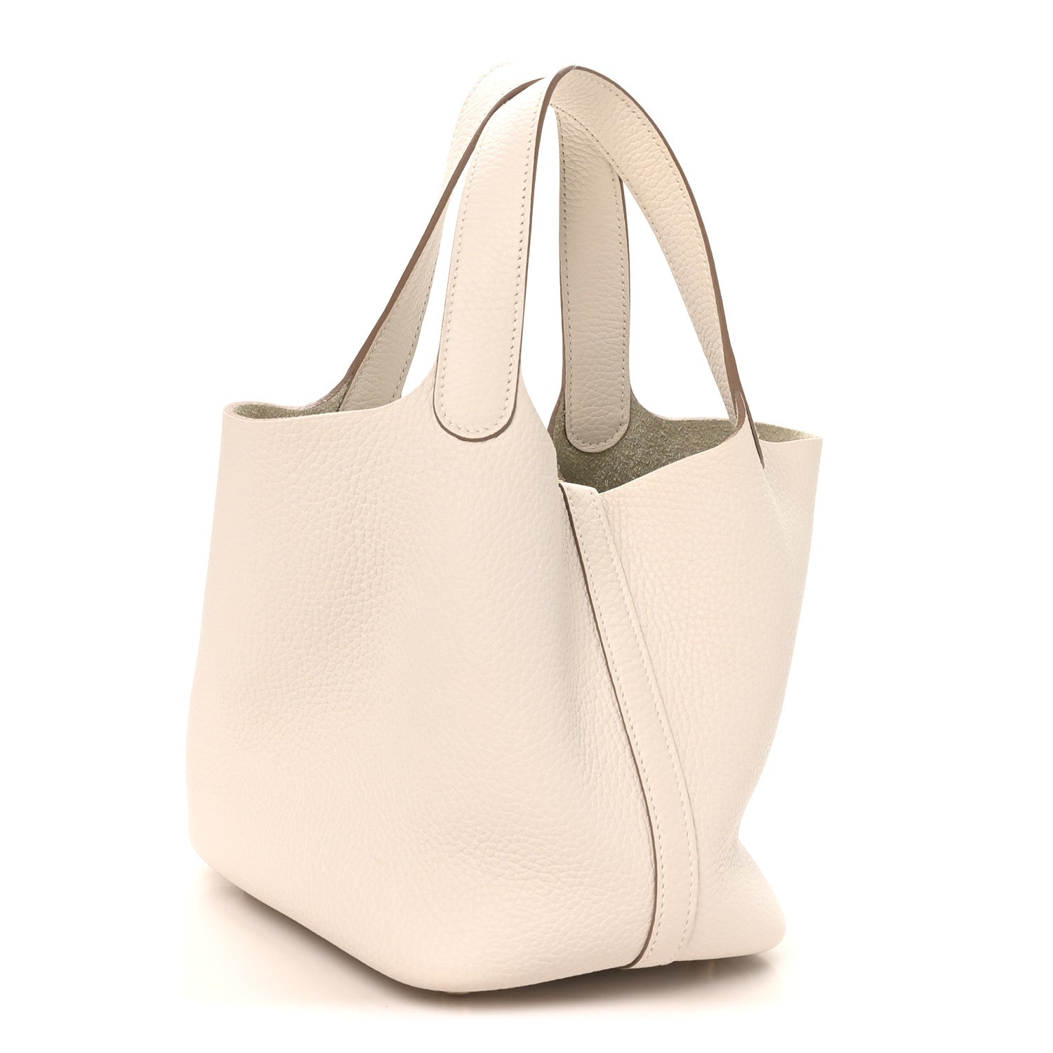 Hermes Taurillon Clemence Picotin Lock 18 PM Gris Pale 3 of 10