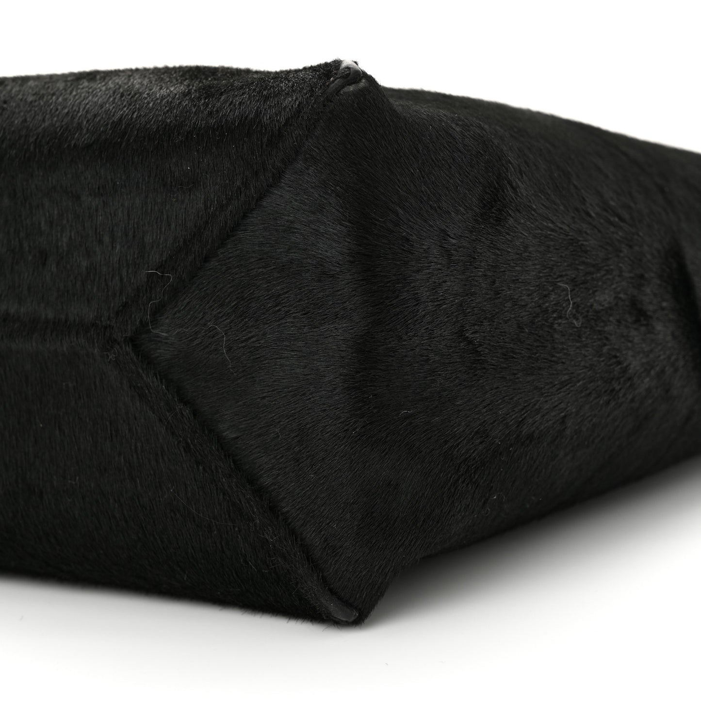 Pony Hair Medium Puzzle Fold Tote Black