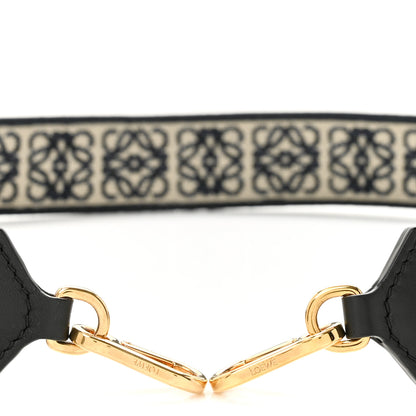 Loewe Calfskin Jacquard Anagram Strap Navy Black 3 of 7
