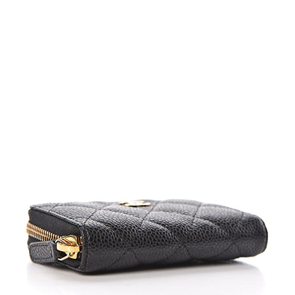 Chanel Caviar Quilted Zip Coin Purse Black 4 of 8