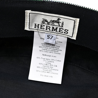 Hermes Cotton Hemp Cavale Pop Cap 57 Ecru Marine 7 of 7