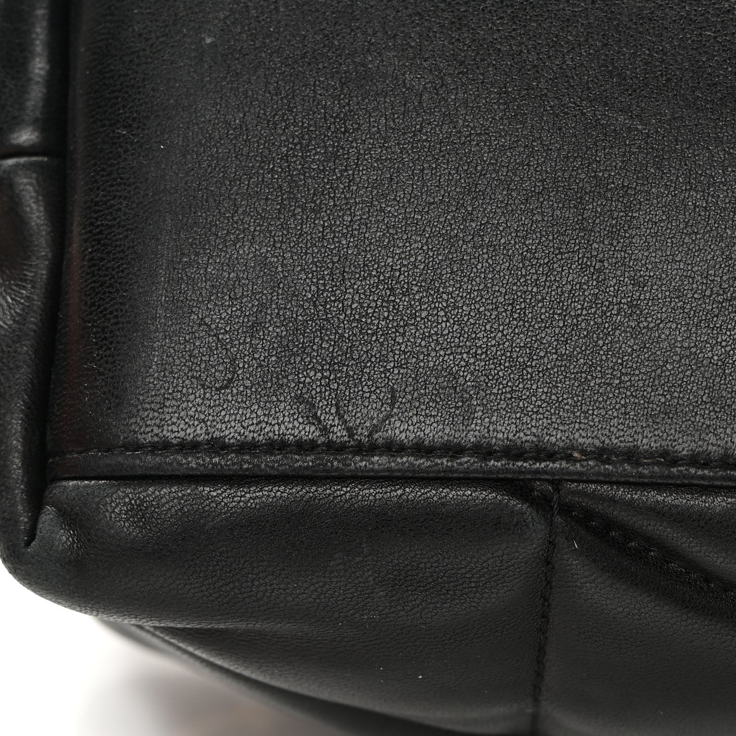 Lambskin Quilted Small Loulou Puffer Monogram Chain Satchel Black