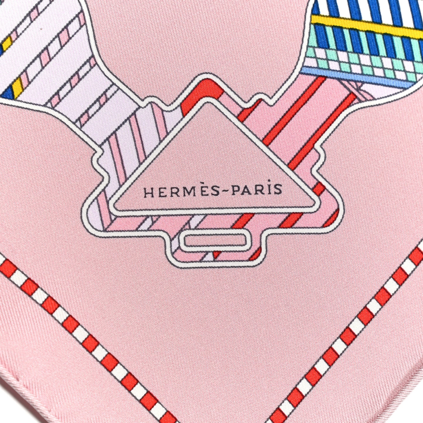 Silk Tatersale En Zigzag Pocket Square Vieux Rose Rouge