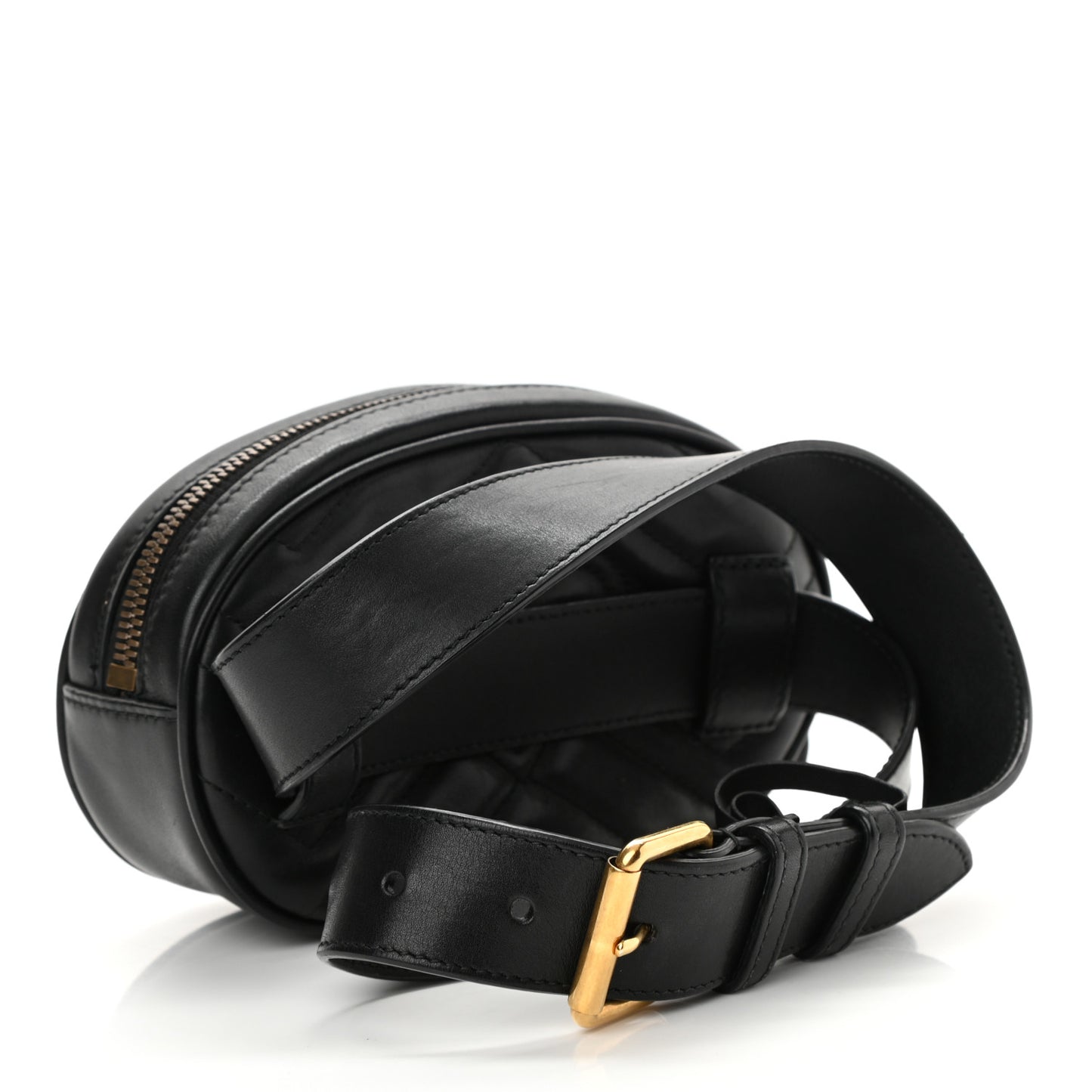 Calfskin Matelasse GG Marmont Belt Bag 75 30 Black