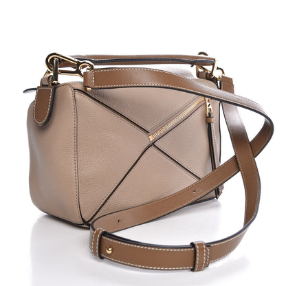Loewe Grained Calfskin Small Puzzle Bag Sand Mink 3 of 7