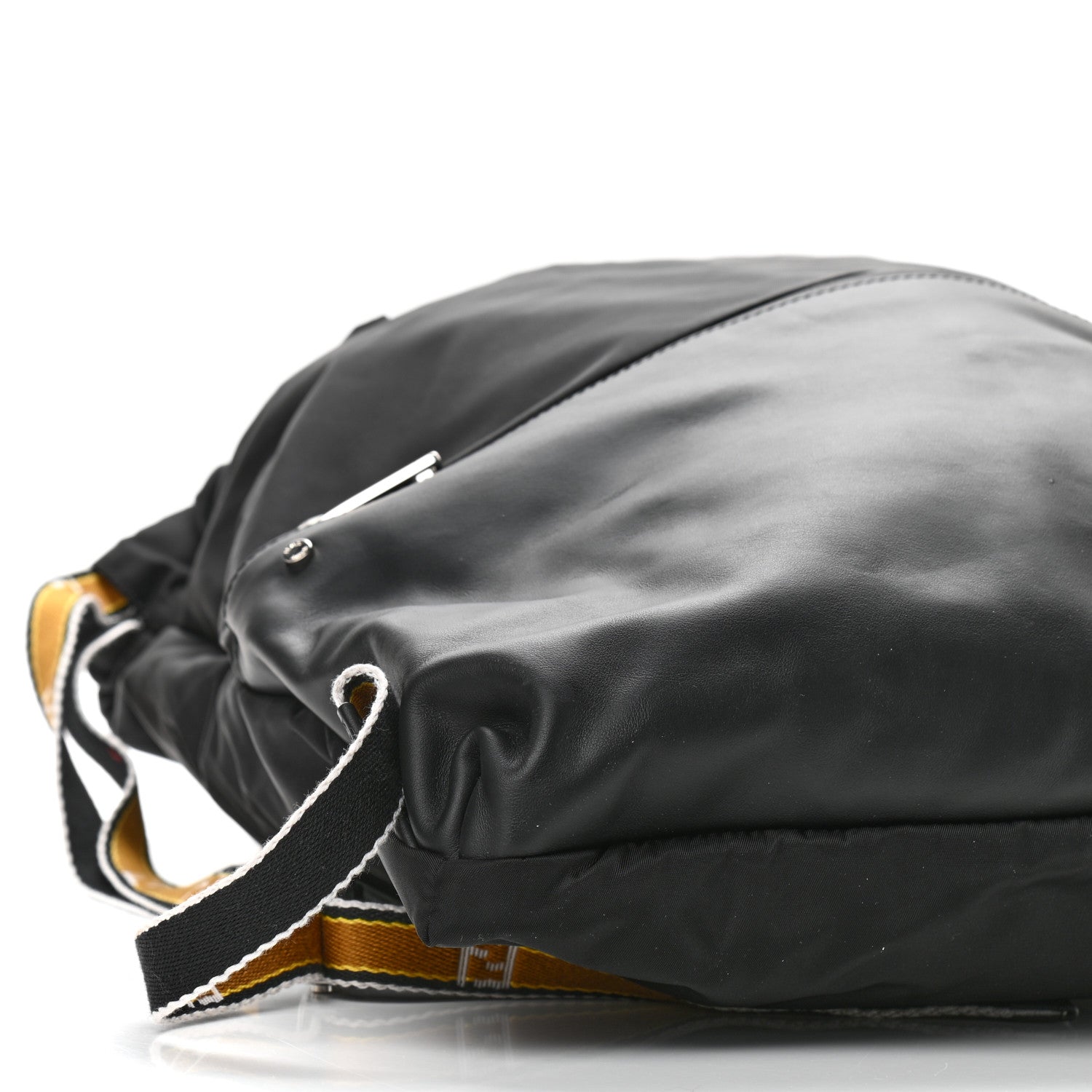 Fendi Nylon Vitello Drawstring Backpack Black 8 of 9