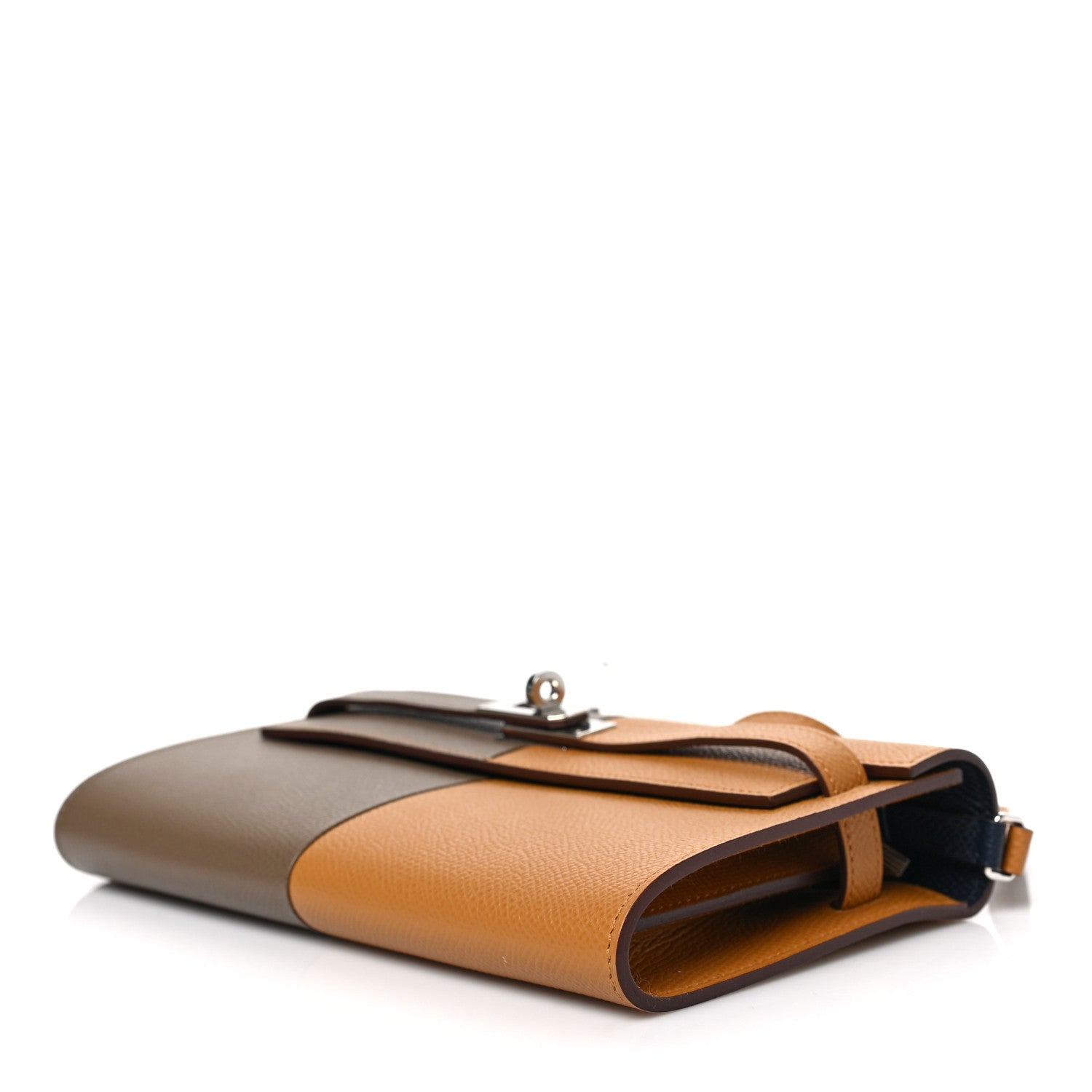 Hermes Epsom Casaque Kelly Wallet To Go Etoupe Sesame Blue indigo 8 of 8