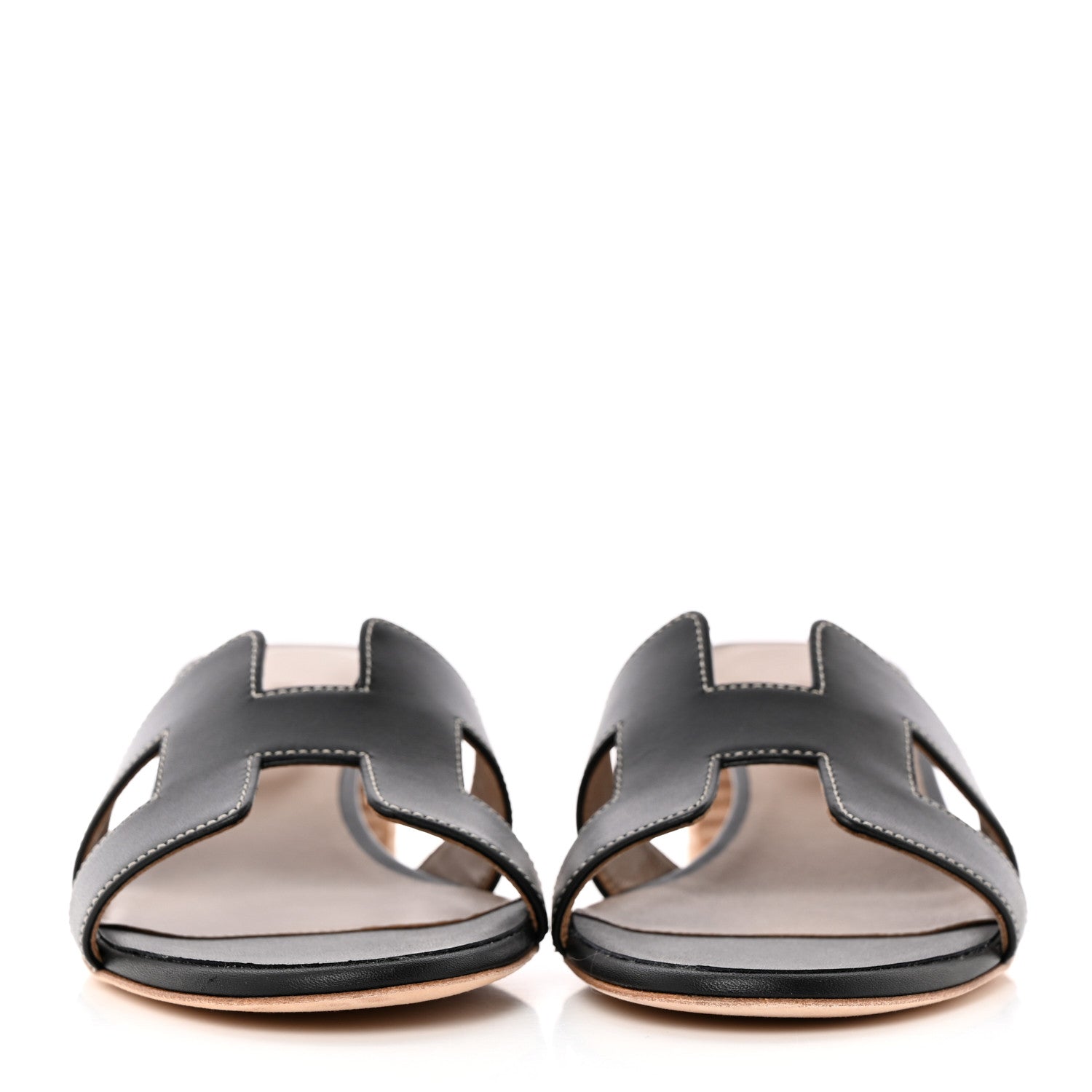 Hermes Calfskin Oasis Sandals 36 Black 2 of 15