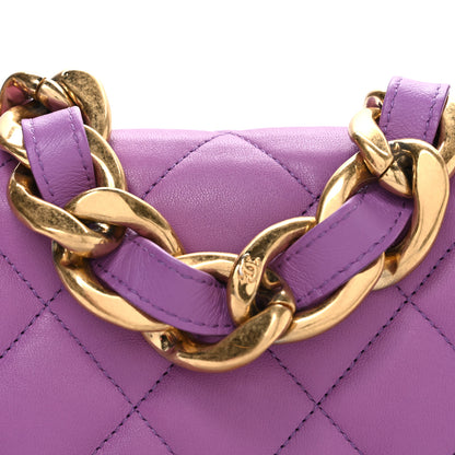 Chanel Lambskin Quilted Small CC Funky Town Flap Purple 8 of 10