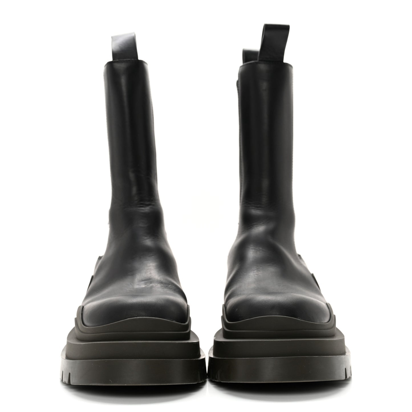 Calfskin The Tire Chelsea Boots 38 Black Camping