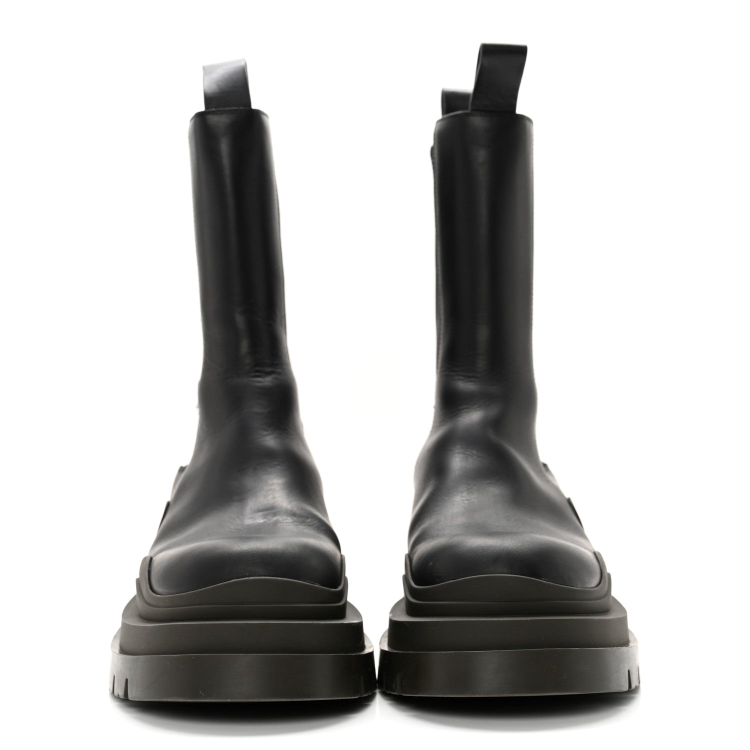 Bottega Veneta Calfskin The Tire Chelsea Boots 38 Black Camping 2 of 16