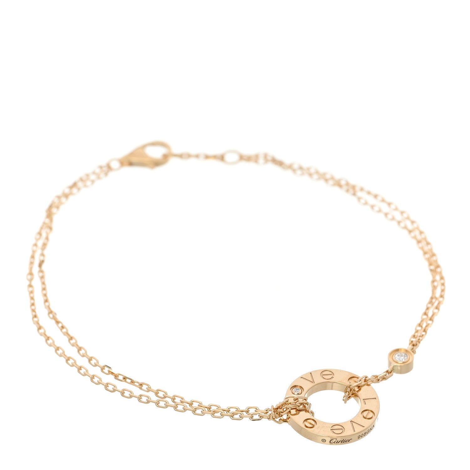 Cartier 18K Yellow Gold Diamond Love Bracelet 1 of 4