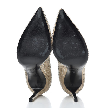Saint Laurent Calfskin Micro Stud Paris 105 Pumps 36.5 Beige 5 of 14