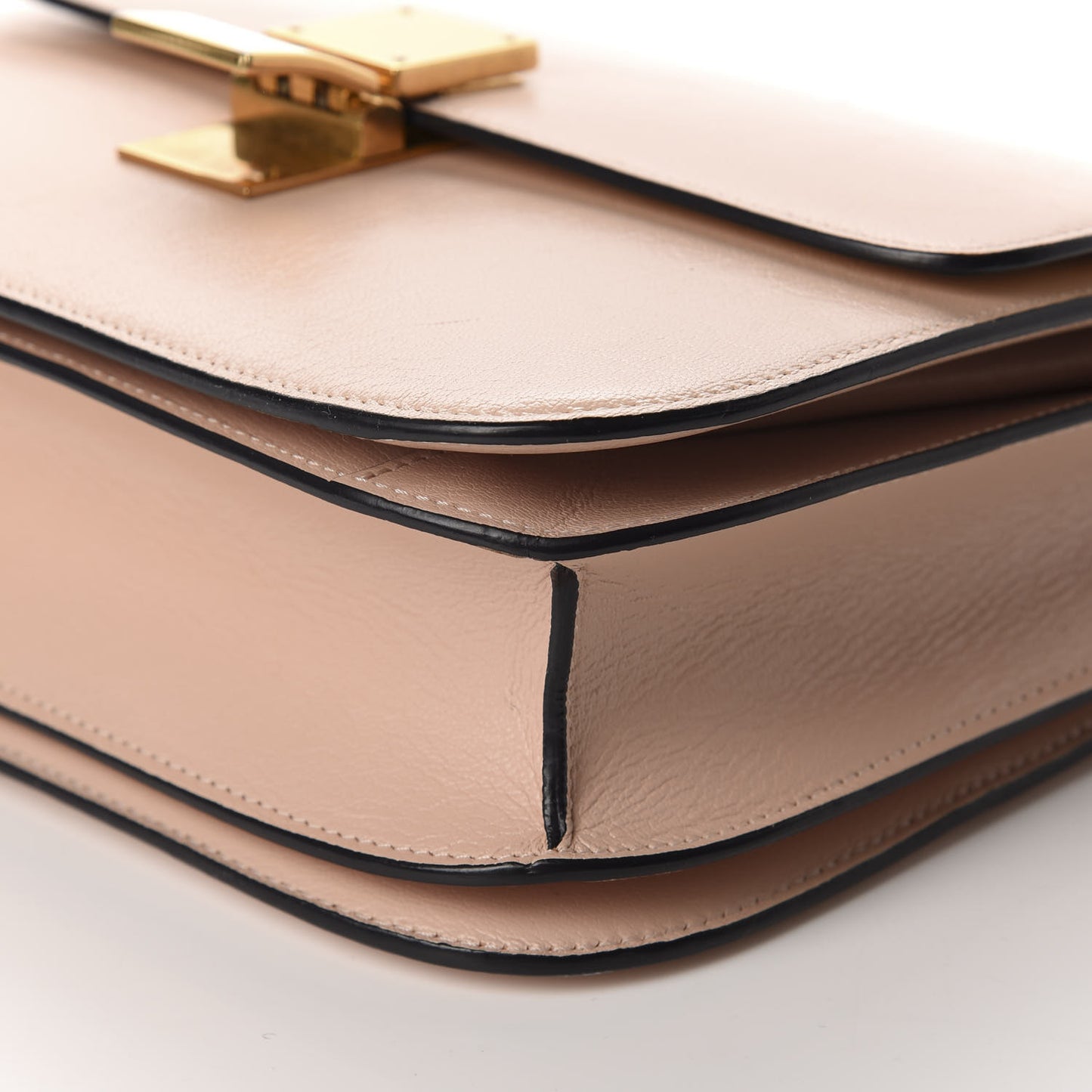 Shiny Goatskin Medium Classic Box Flap Bag Blush