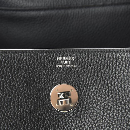 Hermes Taurillon Clemence Lindy 30 Black 8 of 10