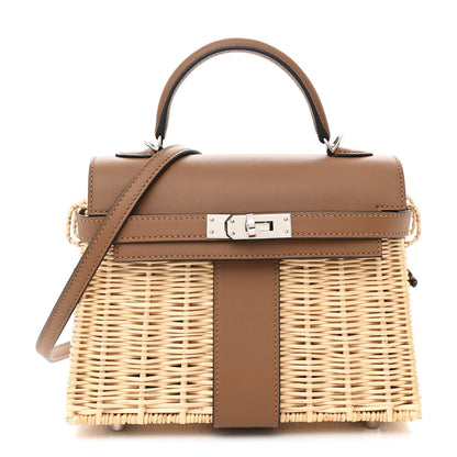Hermes Wicker Swift Picnic Mini Kelly 20 Naturel Alezan 1 of 12