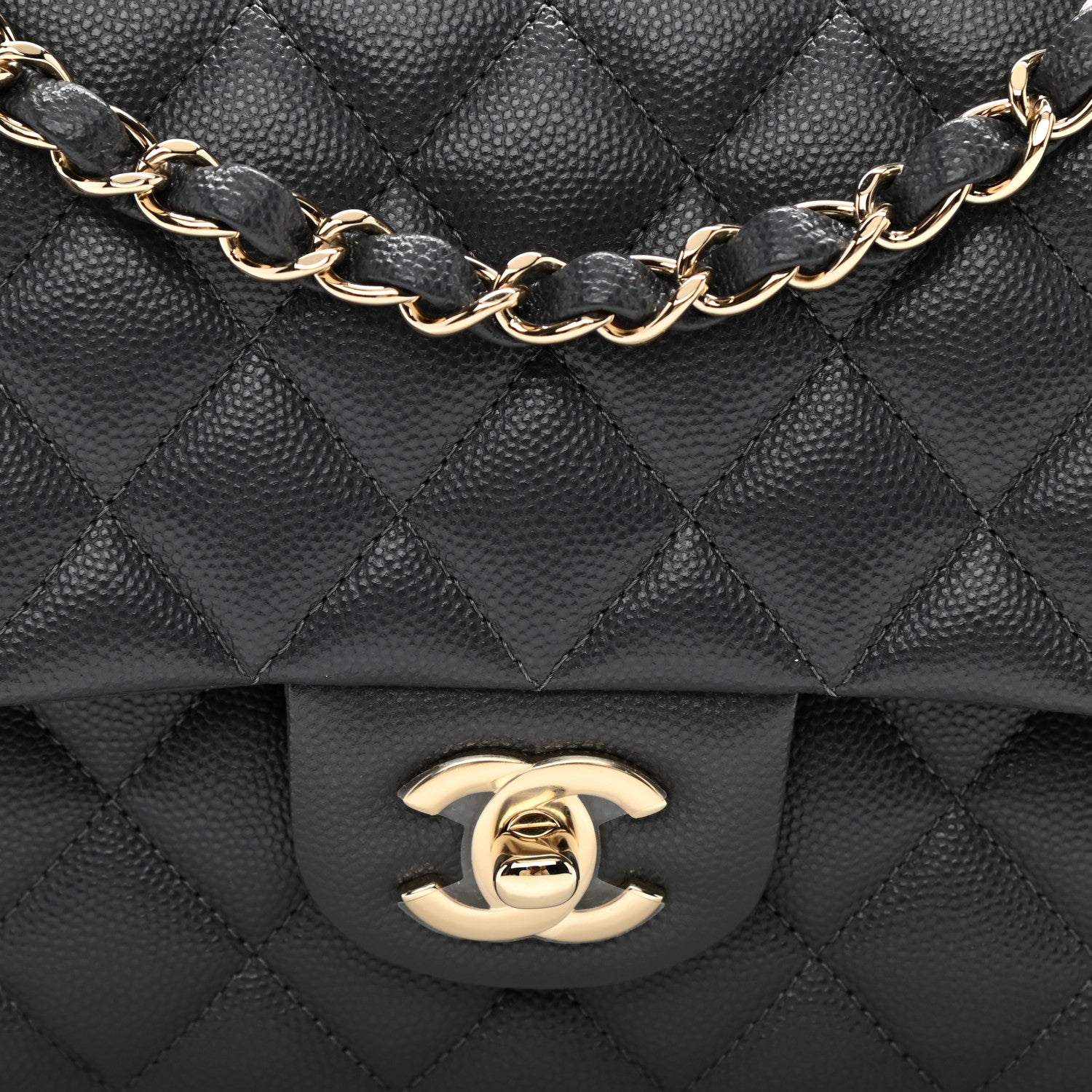 Chanel Caviar Quilted Medium Double Flap Dark Grey 8 of 8