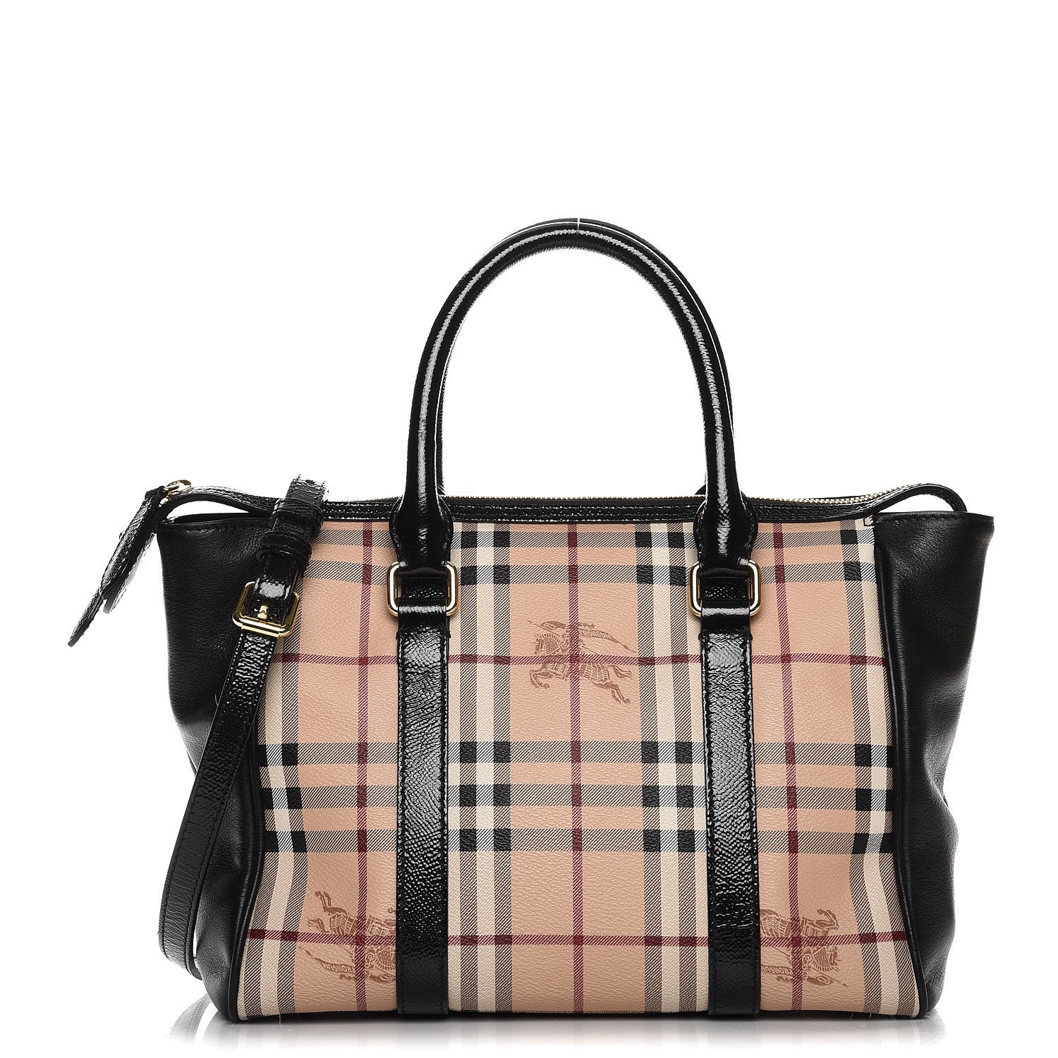 Burberry Haymarket Check Medium Chatton Tote Black 1 of 9