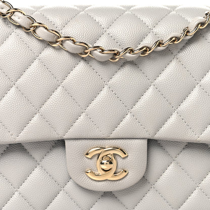 Chanel Caviar Quilted Medium Double Flap Grey 8 of 10