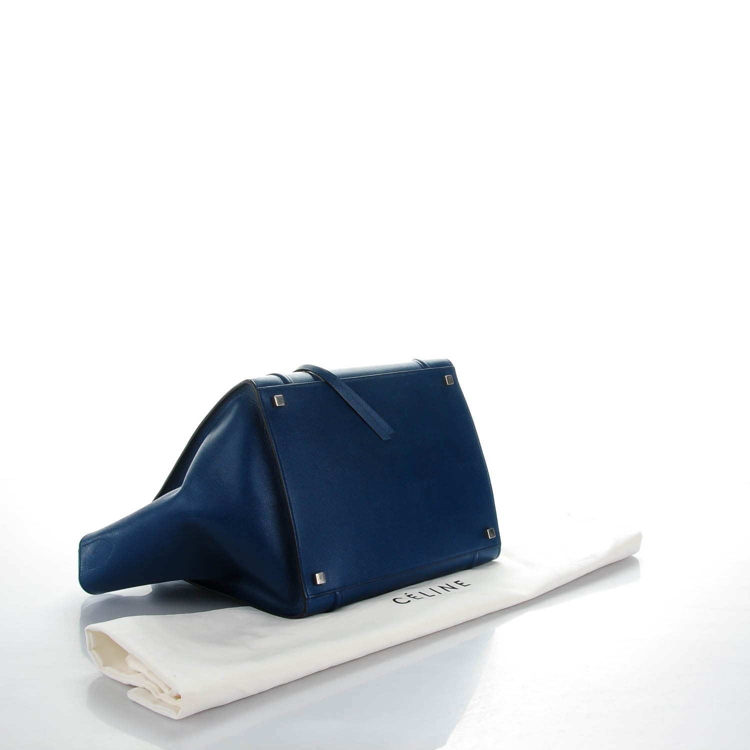 Celine Grained Calfskin Medium Phantom Luggage Indigo 4 of 9