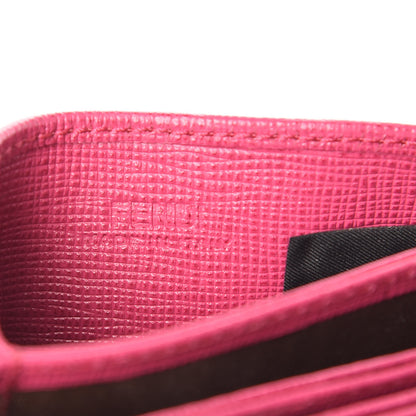 Fendi Vitello Elite Gusseted Card Holder Magenta 7 of 12