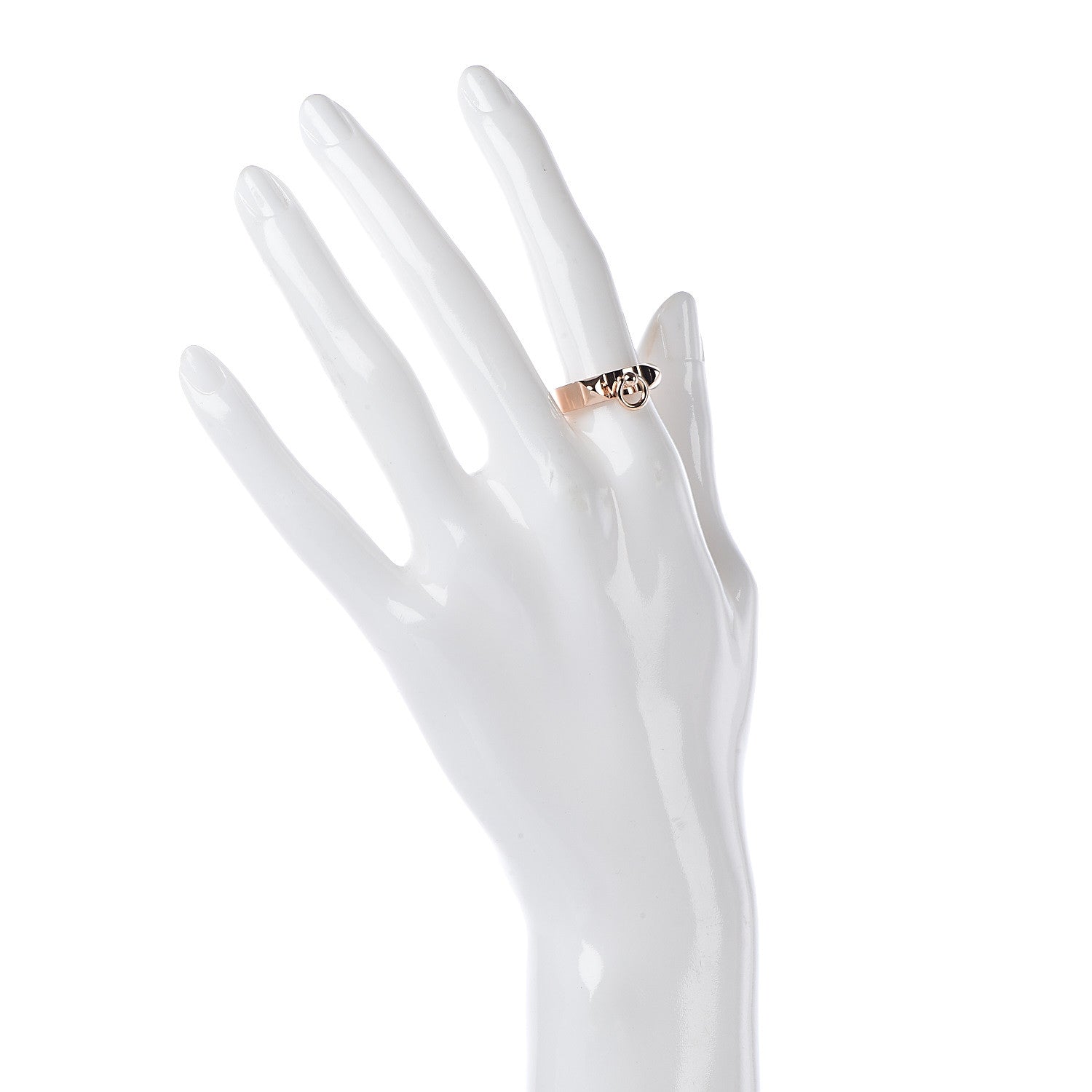 Hermes 18K Rose Gold PM Collier De Chien Ring 53 6.5 2 of 4