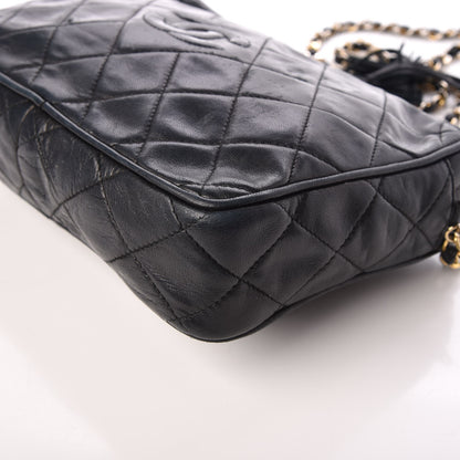 Chanel Lambskin Quilted CC Camera Case Navy 11 of 14
