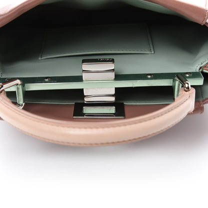 Fendi Nappa Colorblock Mini Peekaboo Iconic Satchel English Rose Plaster Oxigen 6 of 11