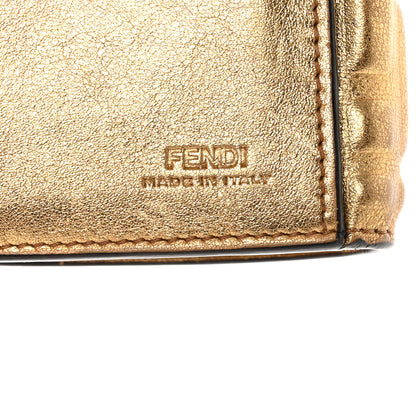 Fendi Vitello Catalan Mirror FF 1974 Embossed Medium Wallet Gold 6 of 15
