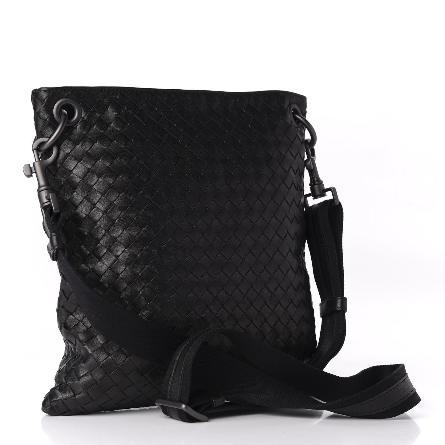 Nappa Intrecciato VN Crossbody Messenger Bag Black