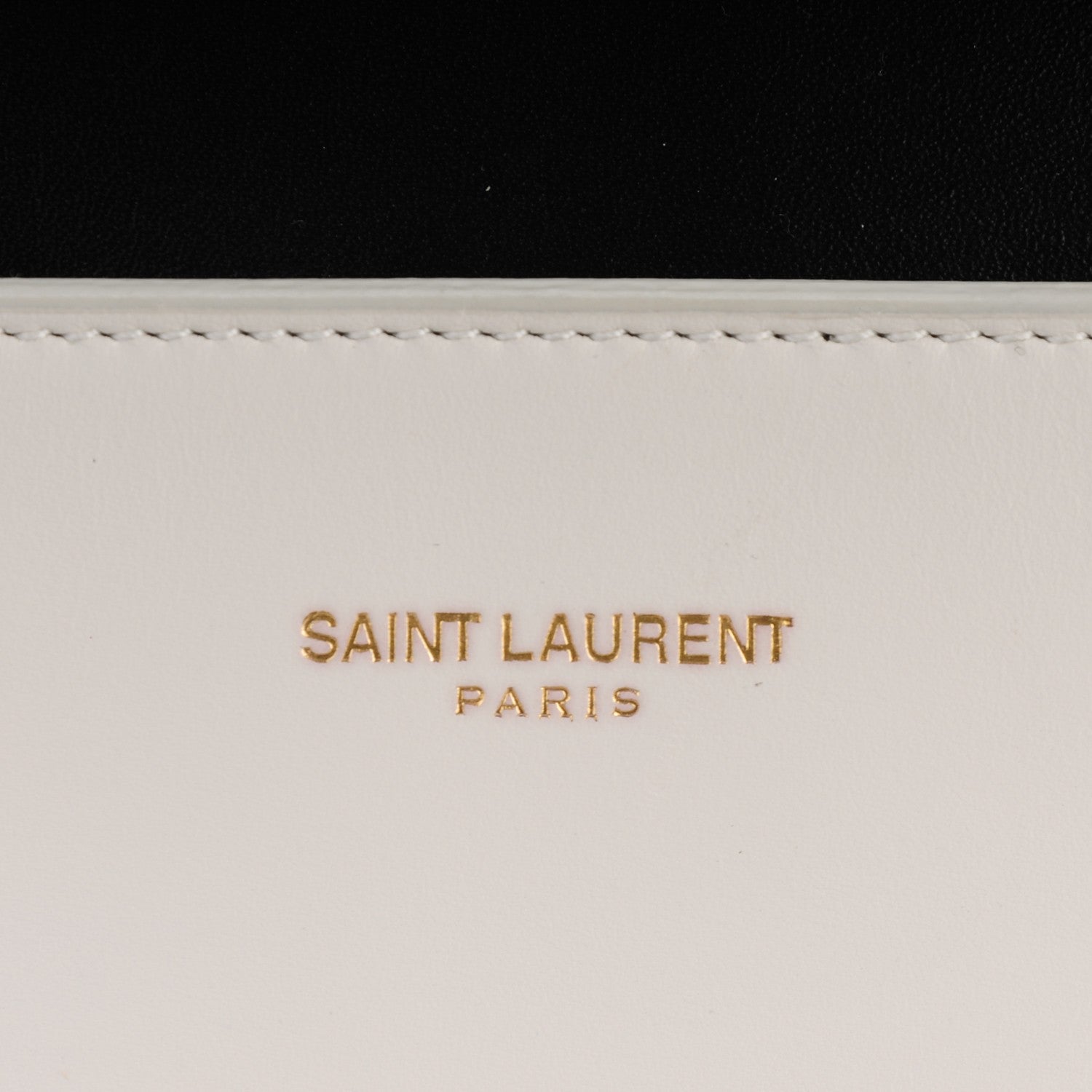 Saint Laurent Smooth Calfskin Bi-Color Duffle 6 Black White 6 of 9
