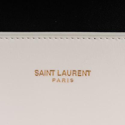 Saint Laurent Smooth Calfskin Bi-Color Duffle 6 Black White 6 of 9