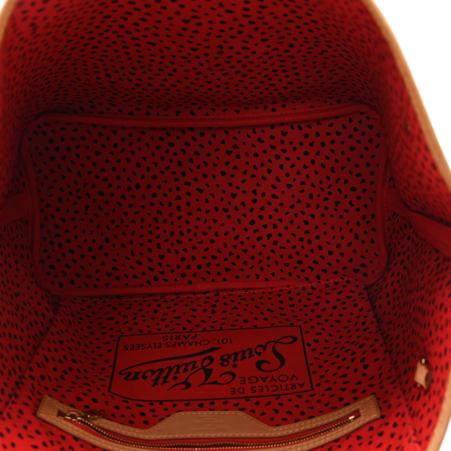 Louis Vuitton Monogram Kusama Waves Neverfull MM Red 5 of 10