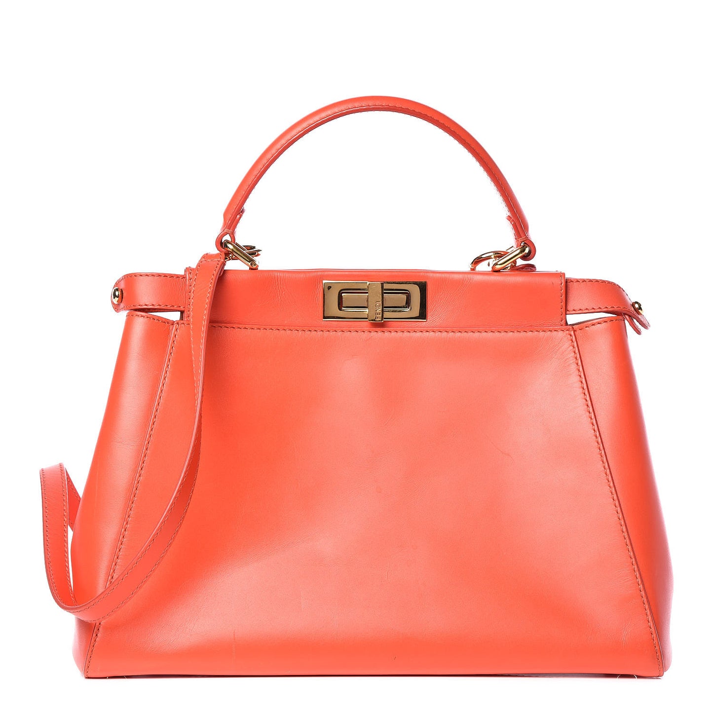 Vitello Morgan Shiny Nappa Medium Peekaboo Iconic Satchel Papavero