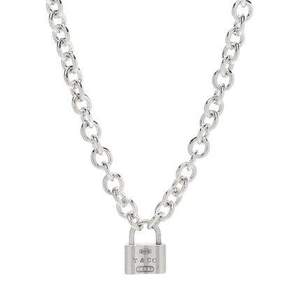 Tiffany Sterling Silver 1837 Lock Charm Necklace 1 of 5