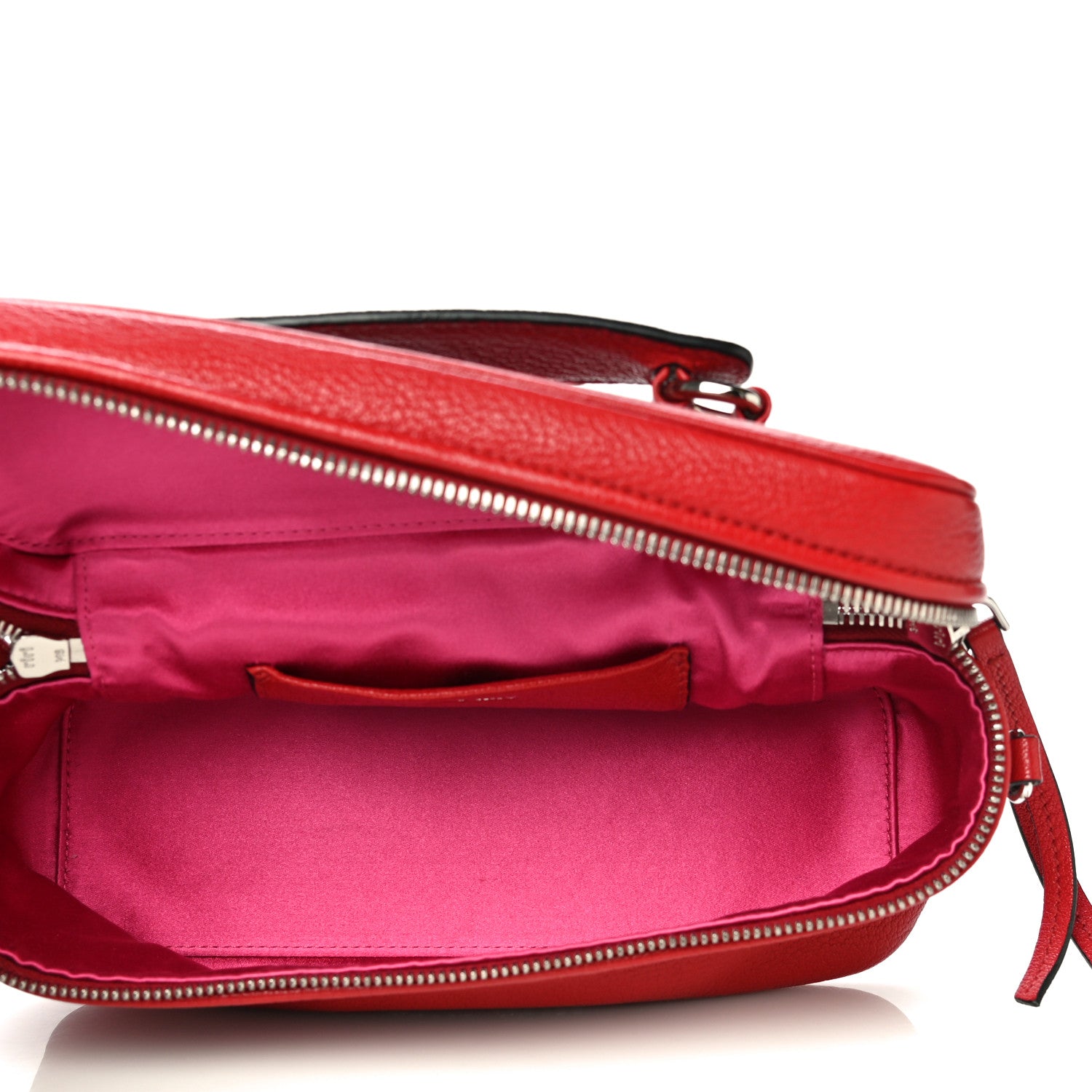 Miu Miu Goatskin Madras Top Handle Crossbody Red 5 of 12