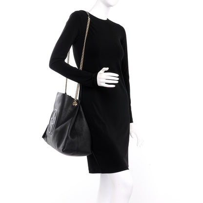 Gucci Pebbled Calfskin Large Soho Chain Shoulder Bag Black 2 of 8