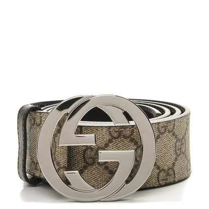 Gucci GG Plus Monogram Interlocking G Belt 90 36 Dark Brown 1 of 6