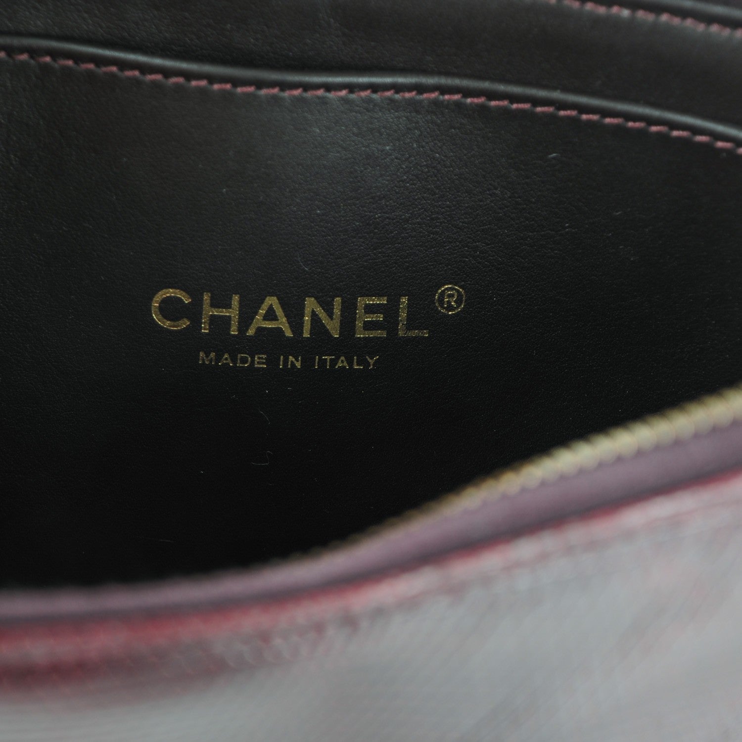 Chanel Lizard Boy Clutch Burgundy 7 of 8