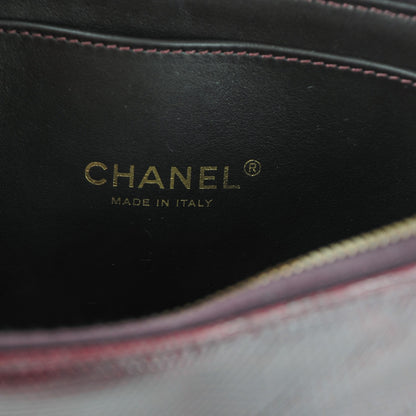 Chanel Lizard Boy Clutch Burgundy 7 of 8