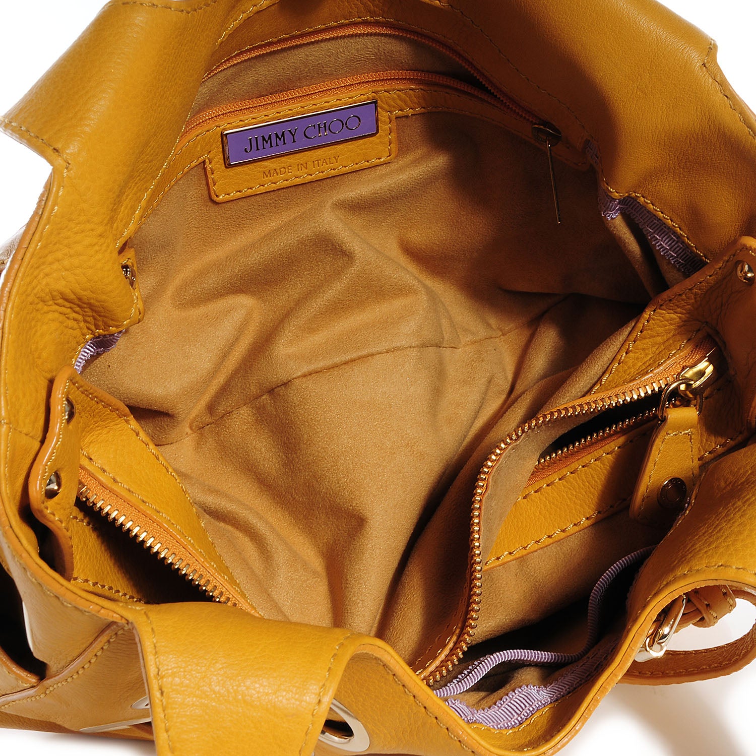 Jimmy Choo Calfskin Small Radiant Hobo Yellow 6 of 9